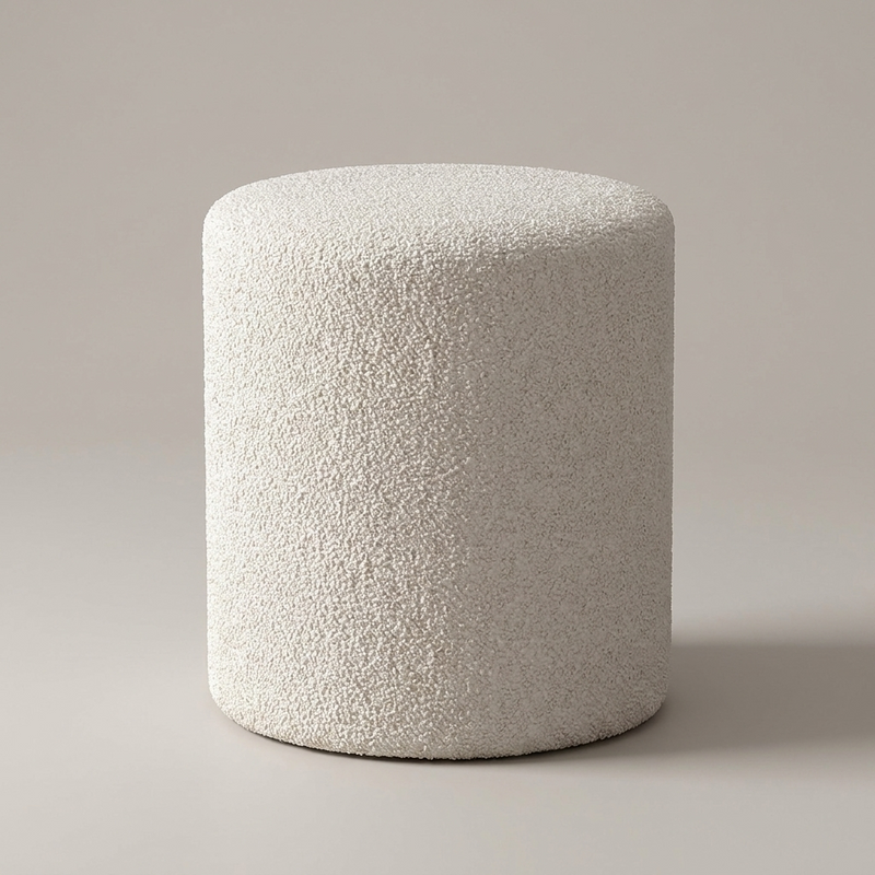 Puff vanity stool - front view