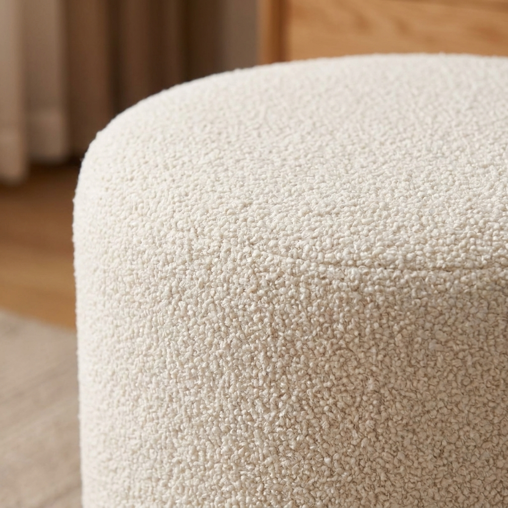 Puff vanity stool - detail close-up