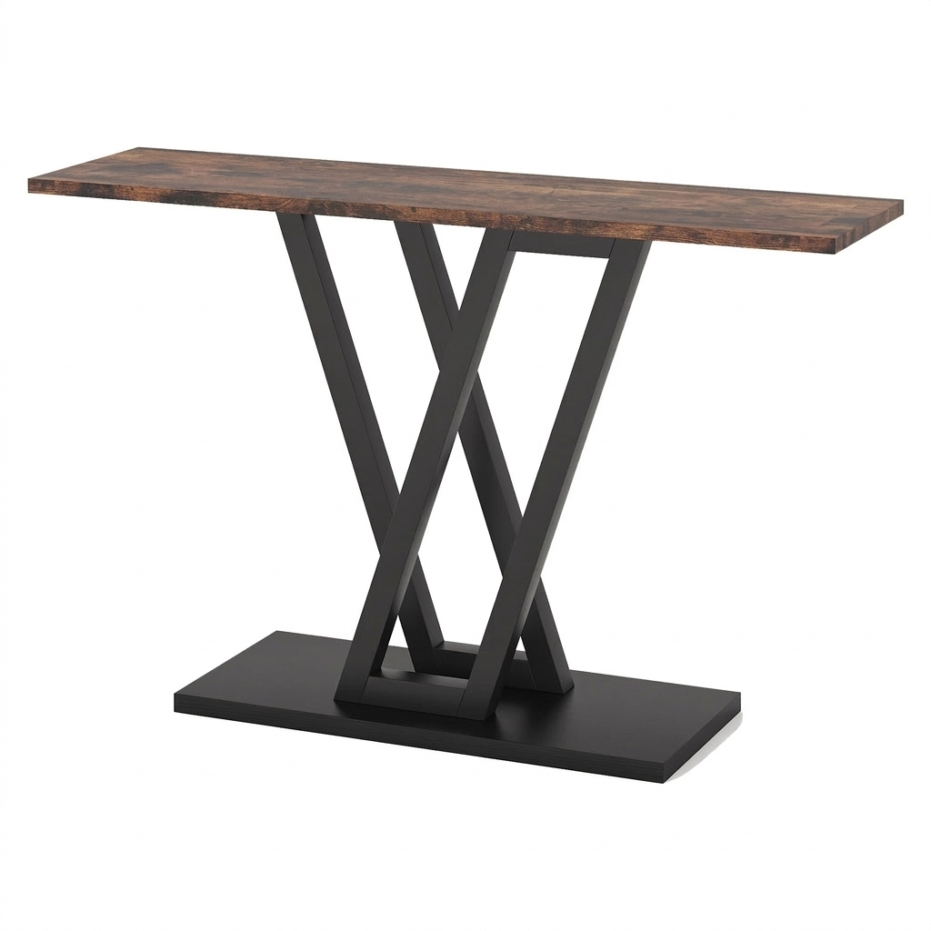 Vane console table - white background