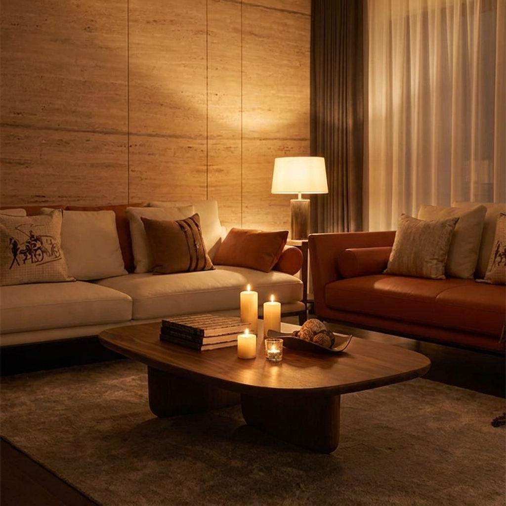 Sten coffee table - lifestyle evening