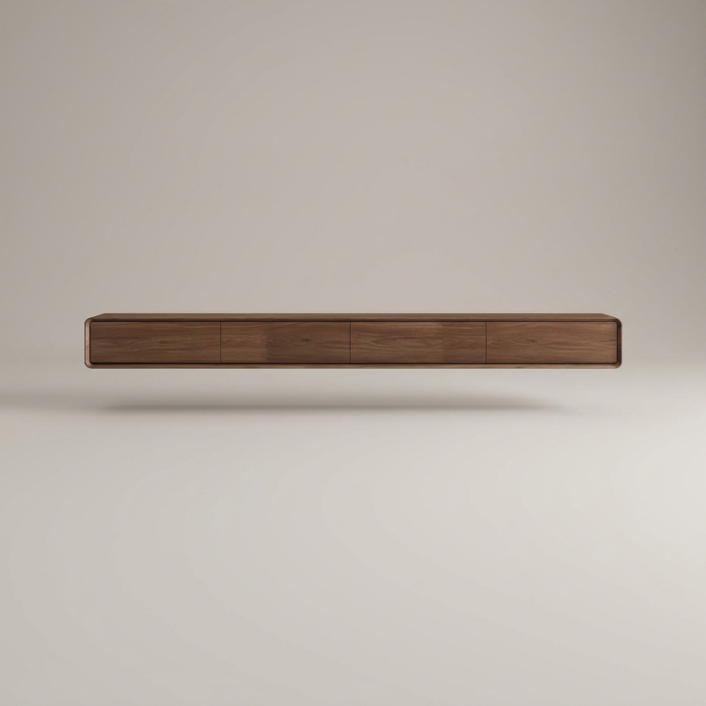 Havn floating TV stand - front view