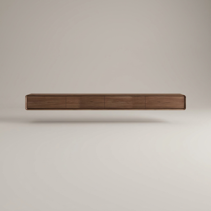 Havn floating TV stand - front view