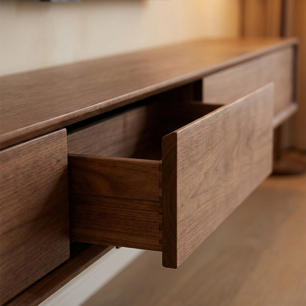 Havn floating TV stand - detail close-up