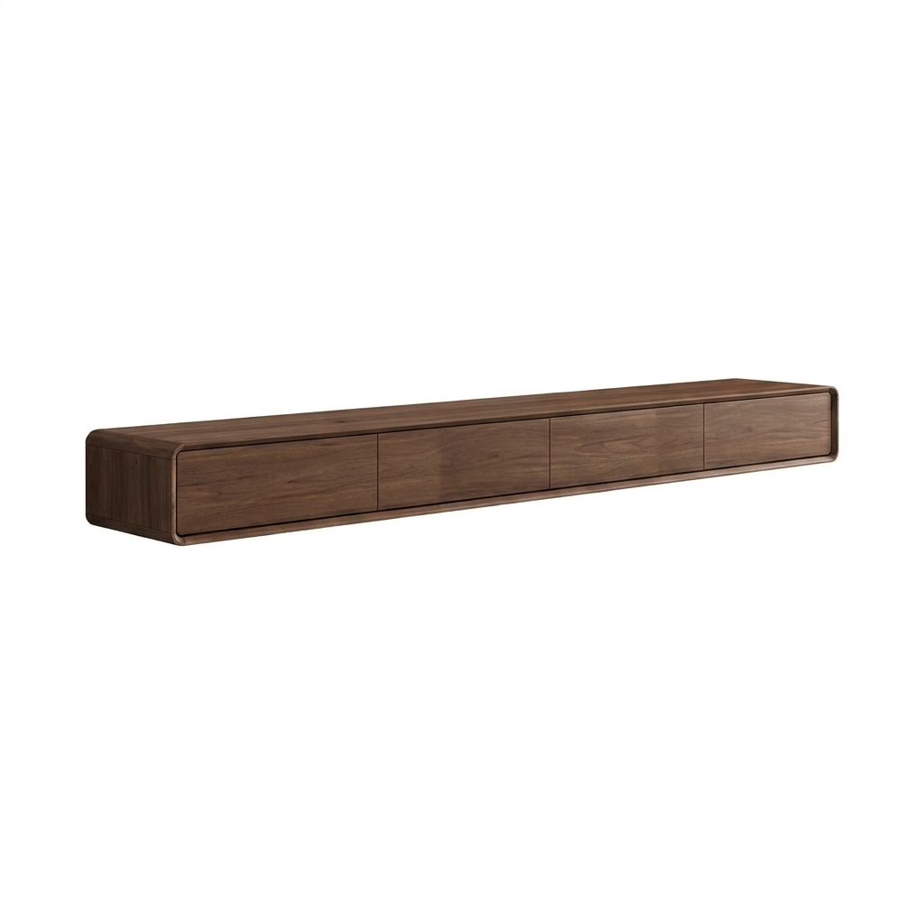 Havn floating TV stand - white background