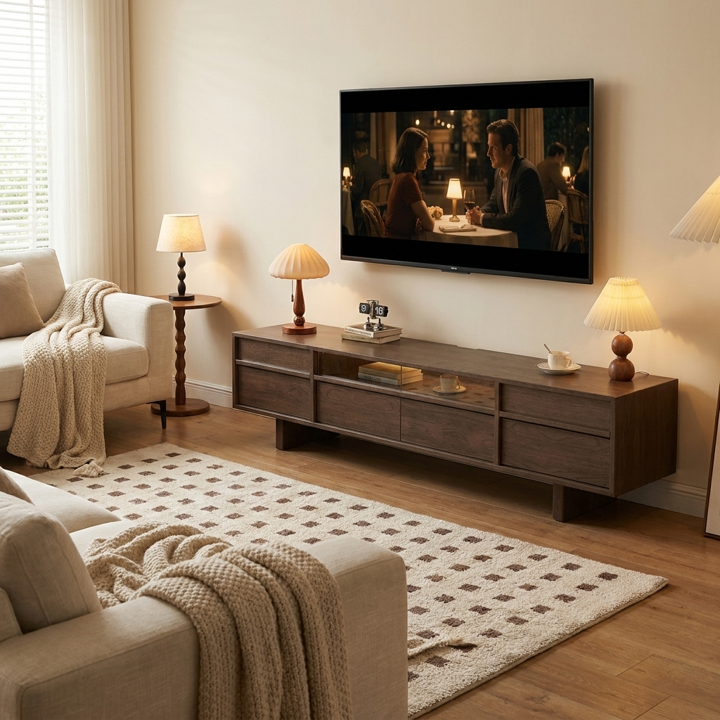 Verso TV stand - lifestyle evening