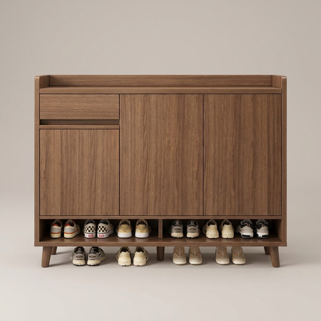 Ridge shoe cabinet - front view