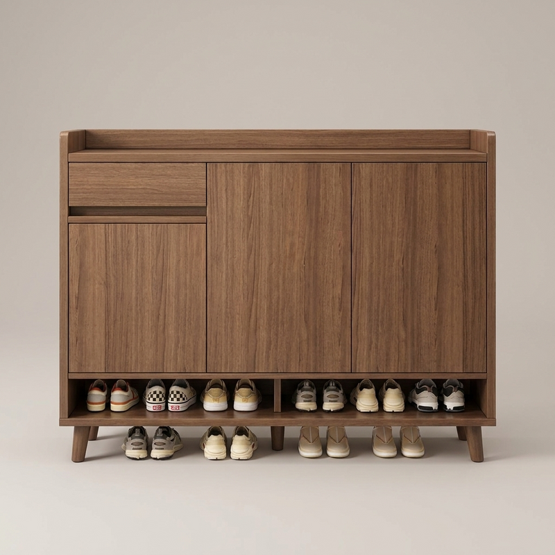 Ridge shoe cabinet - front view
