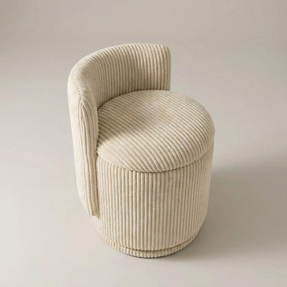 Coral vanity chair - overhead view