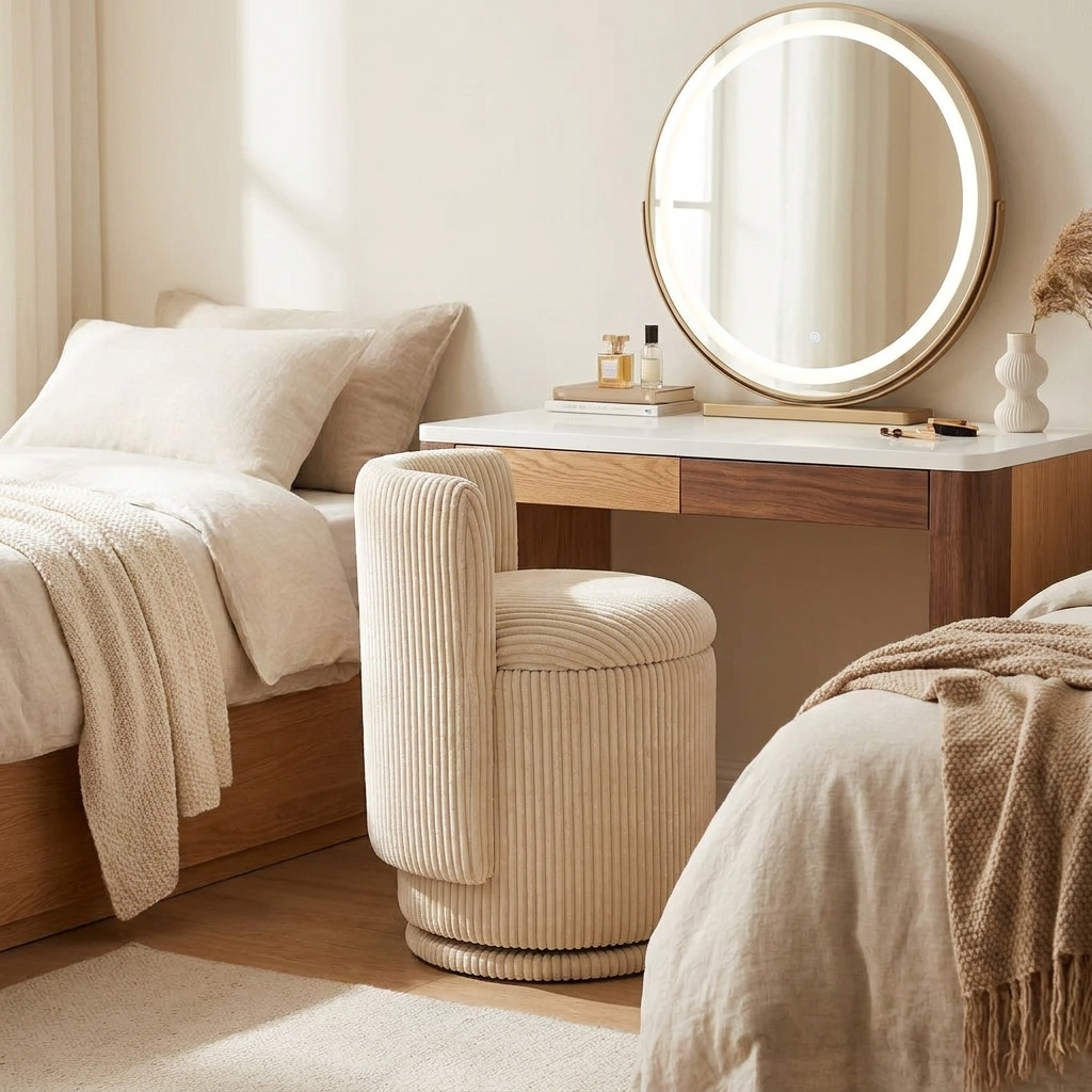 Coral vanity chair - lifestyle