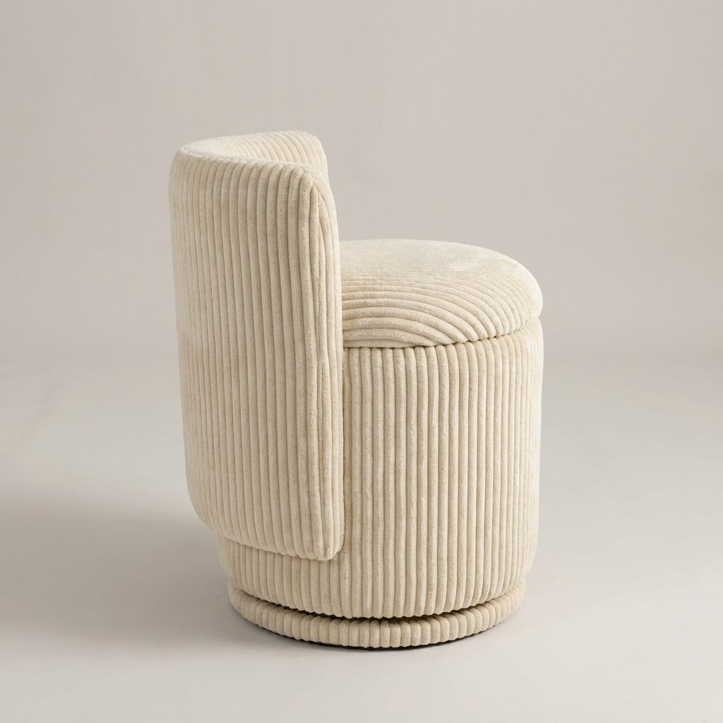 Coral vanity chair - side profile