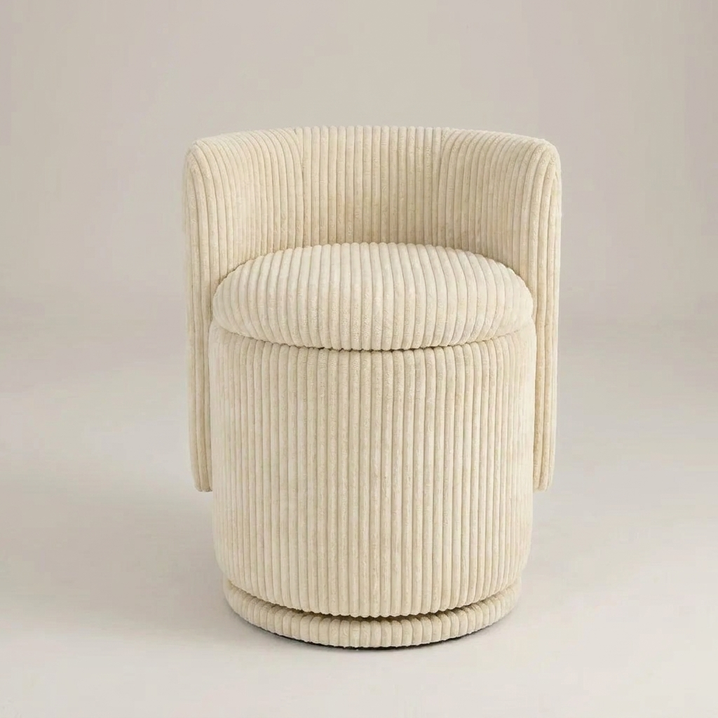 Coral vanity chair - front view