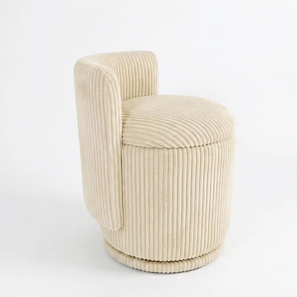 Coral vanity chair - white background