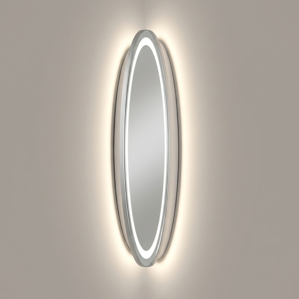 Luna Round LED Bathroom Mirror 31.5 Inch Backlit Anti-Fog Dimmable Touch Vanity Mirror