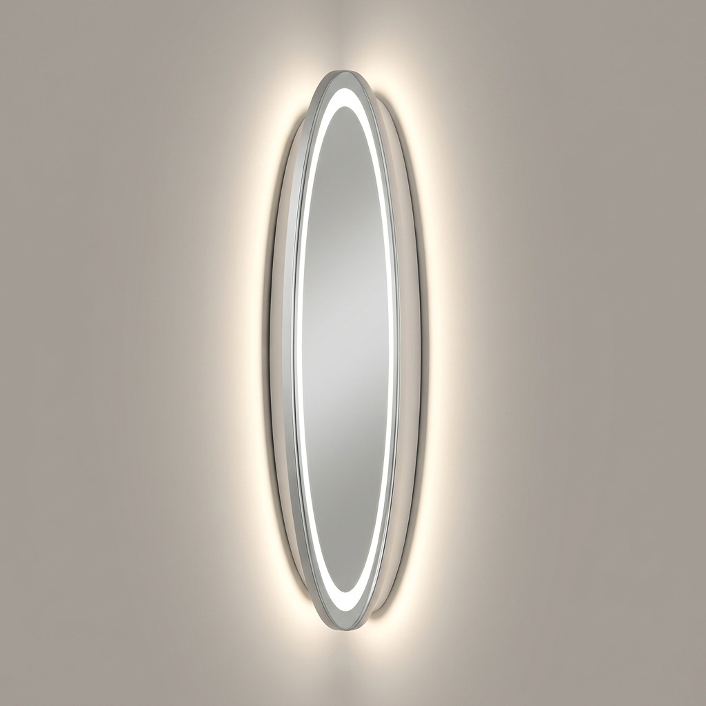 Luna LED mirror - side profile