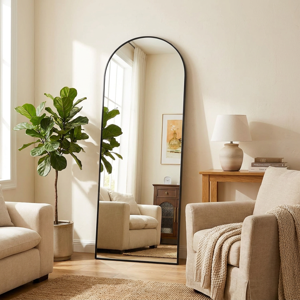 Arca floor mirror - lifestyle in use