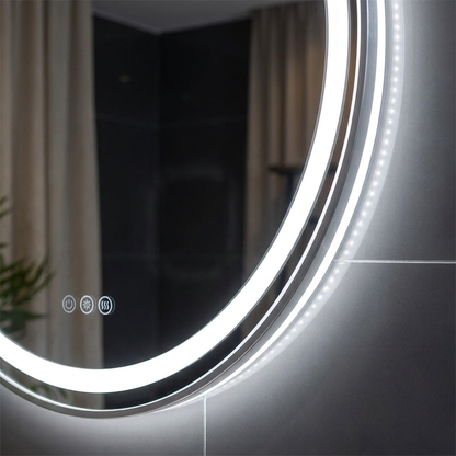 Luna LED mirror - detail