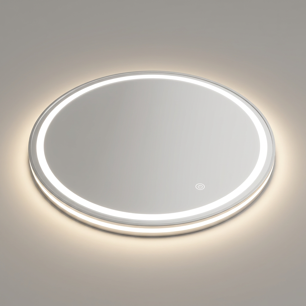 Luna LED mirror - overhead view
