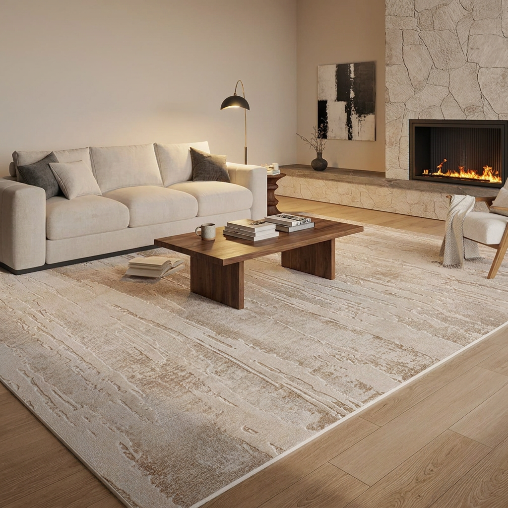 Mist area rug - lifestyle evening