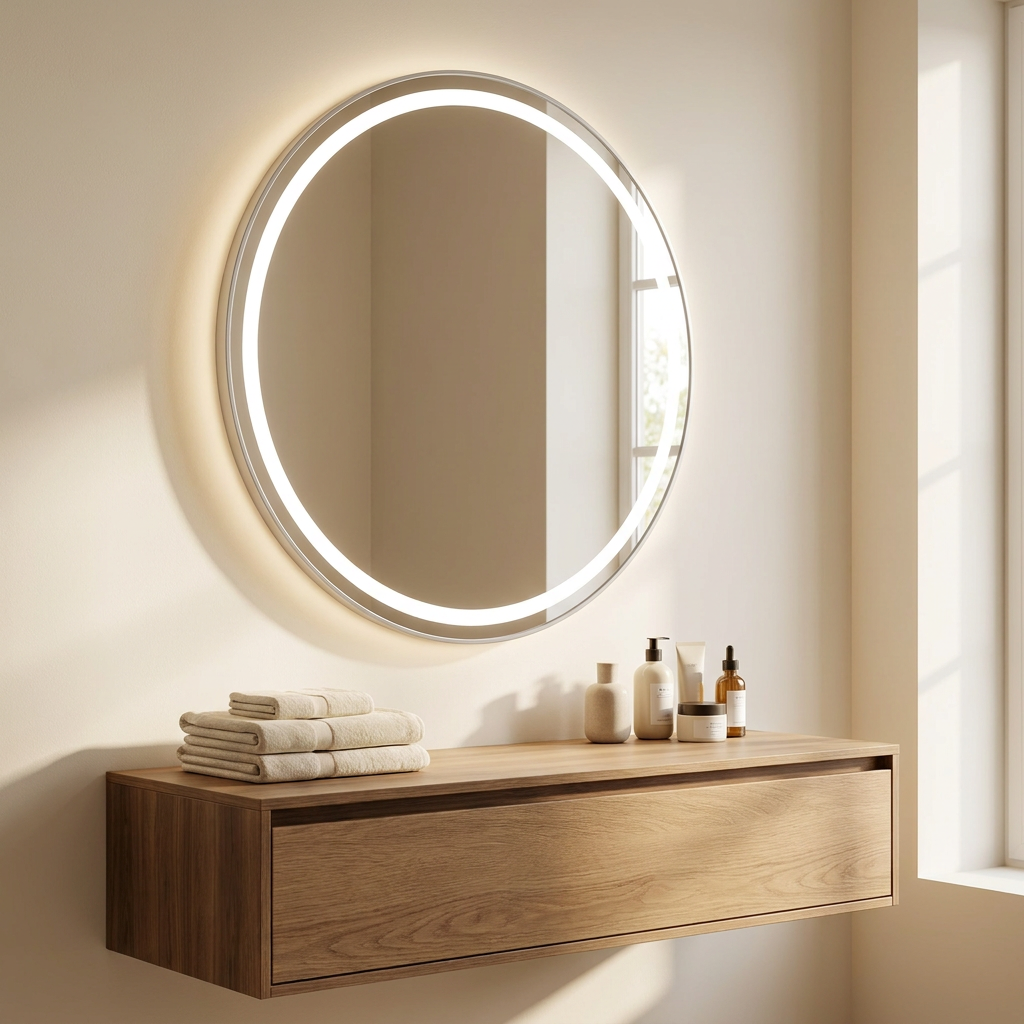 Luna LED mirror - lifestyle in use