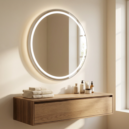 Luna LED mirror - lifestyle in use