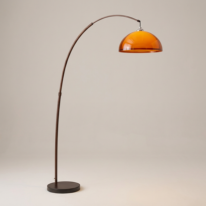 Amber arc floor lamp - front view