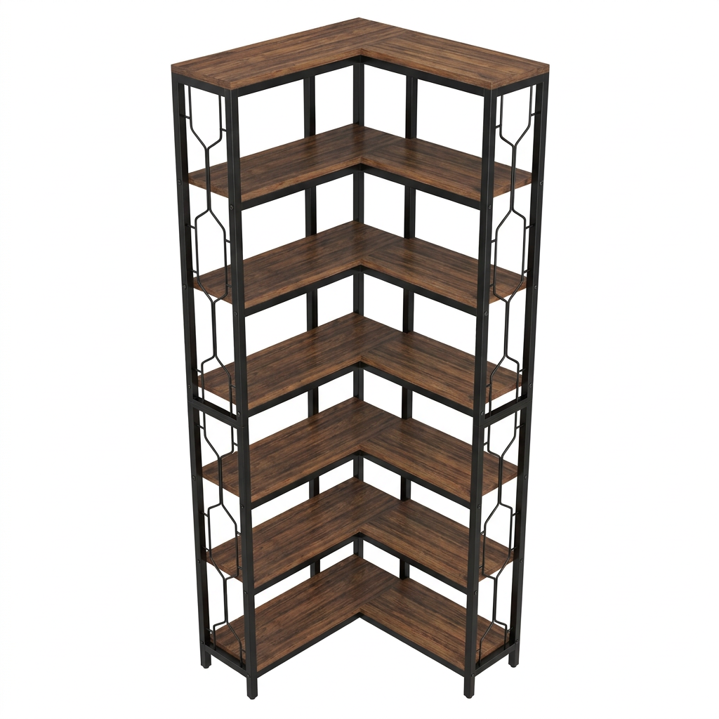 Ashby corner bookshelf - white background