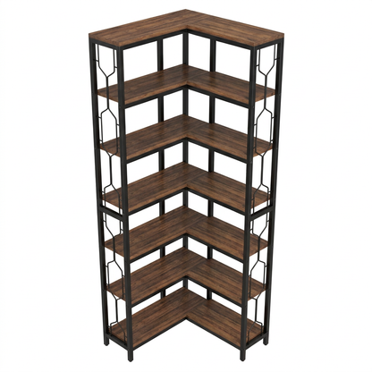 Ashby corner bookshelf - white background