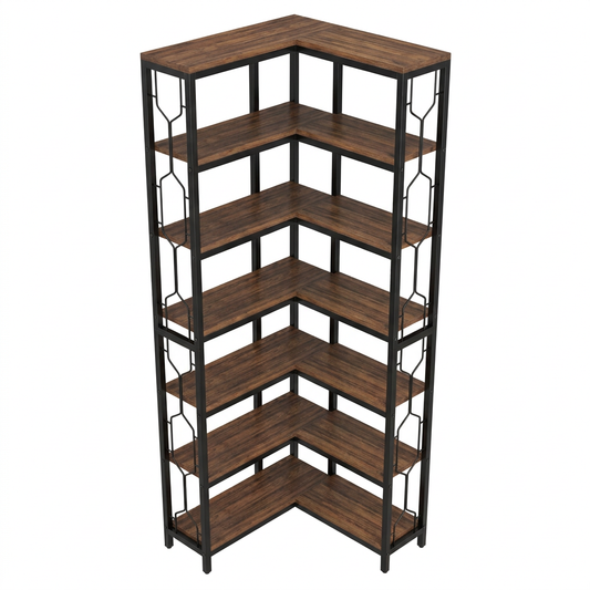 Ashby corner bookshelf - white background