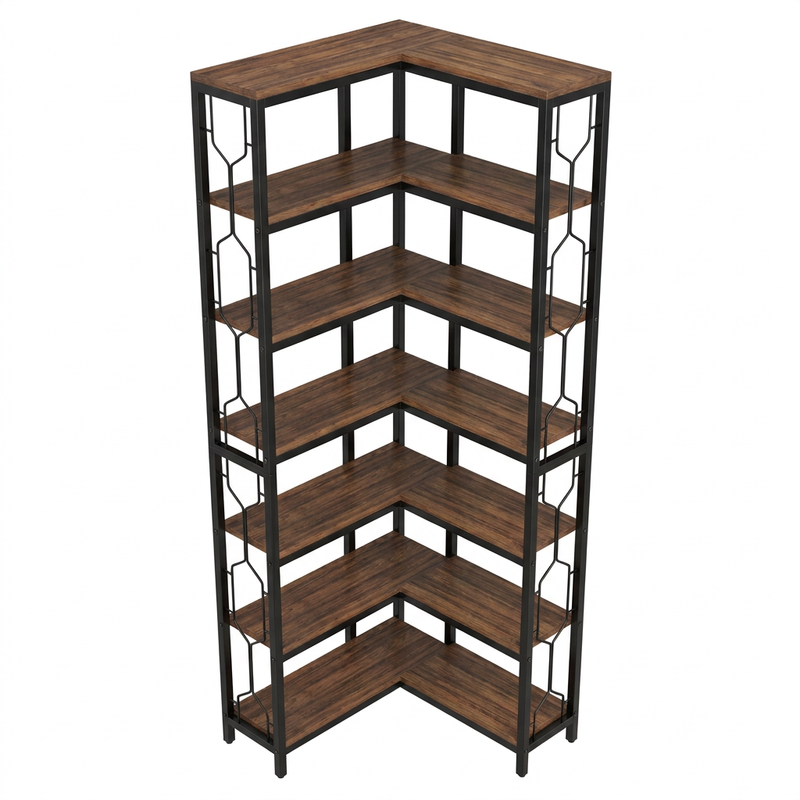 Ashby corner bookshelf - white background