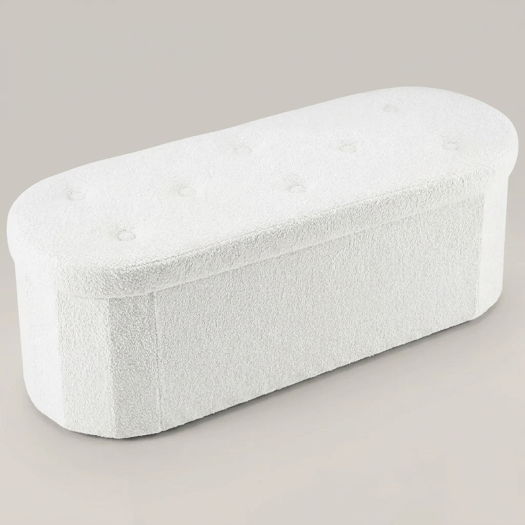 Oona storage ottoman - overhead view