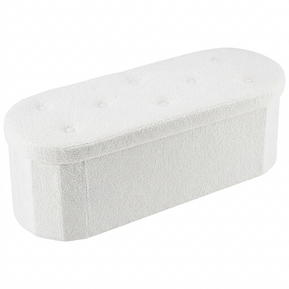 Oona storage ottoman - white background
