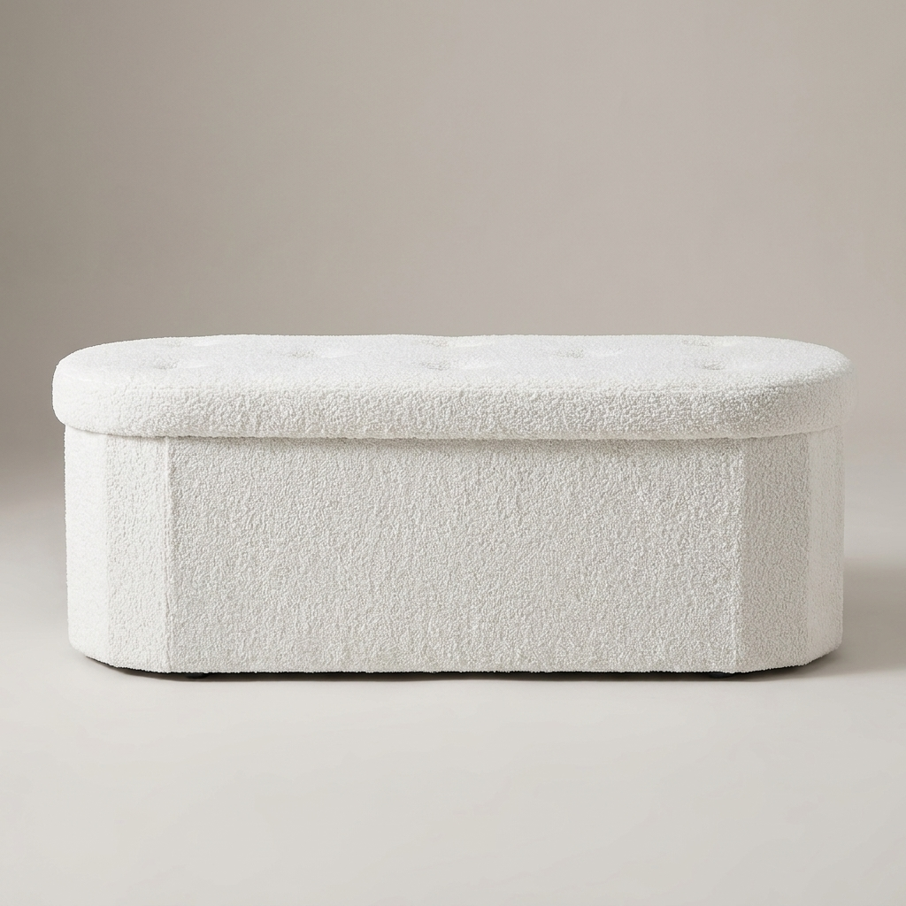 Oona storage ottoman - side profile