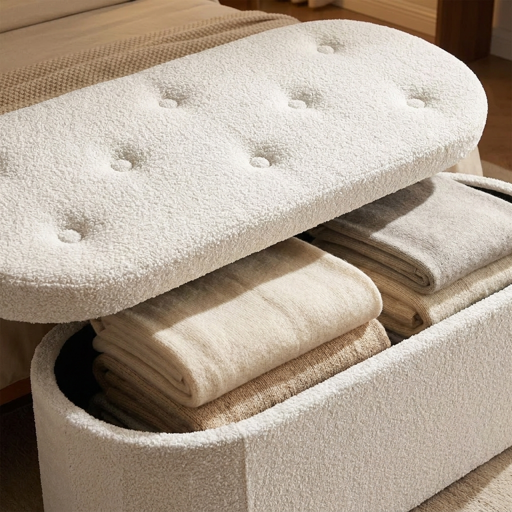 Oona storage ottoman - detail close-up
