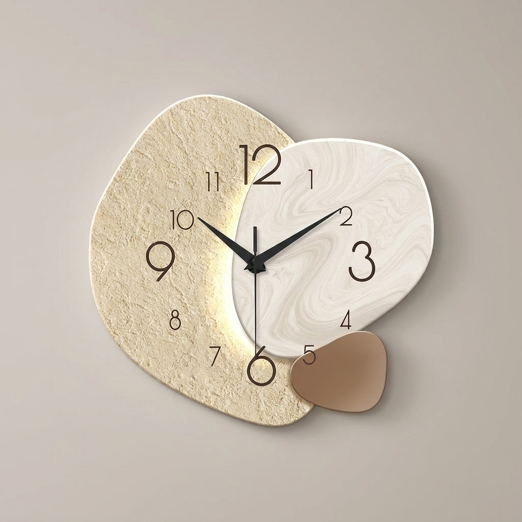 Pebble wall clock - front view