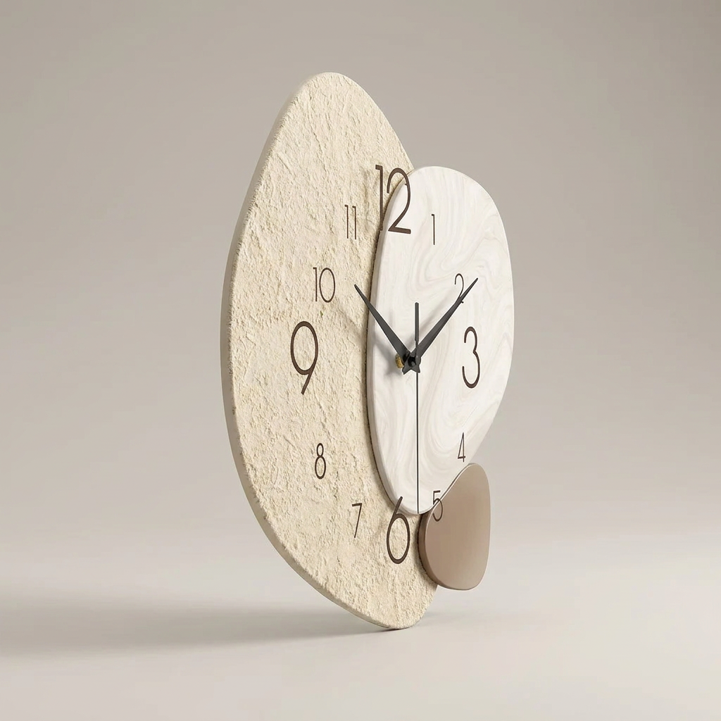 Pebble wall clock - side profile