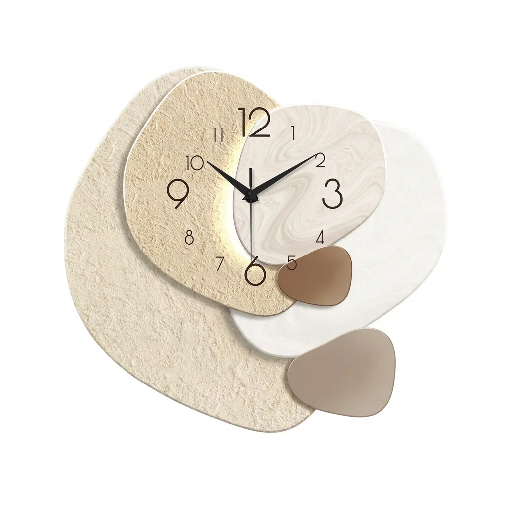 Pebble wall clock - white background