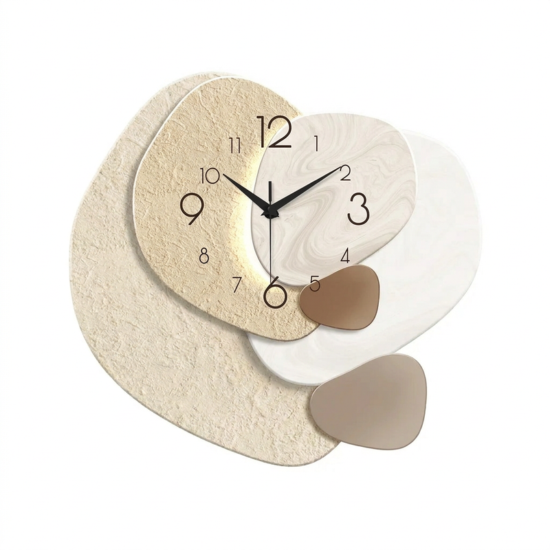 Pebble wall clock - white background