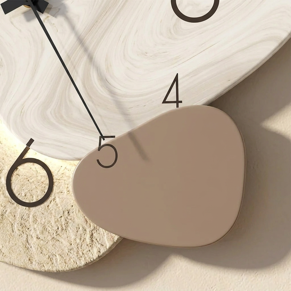 Pebble wall clock - detail close-up