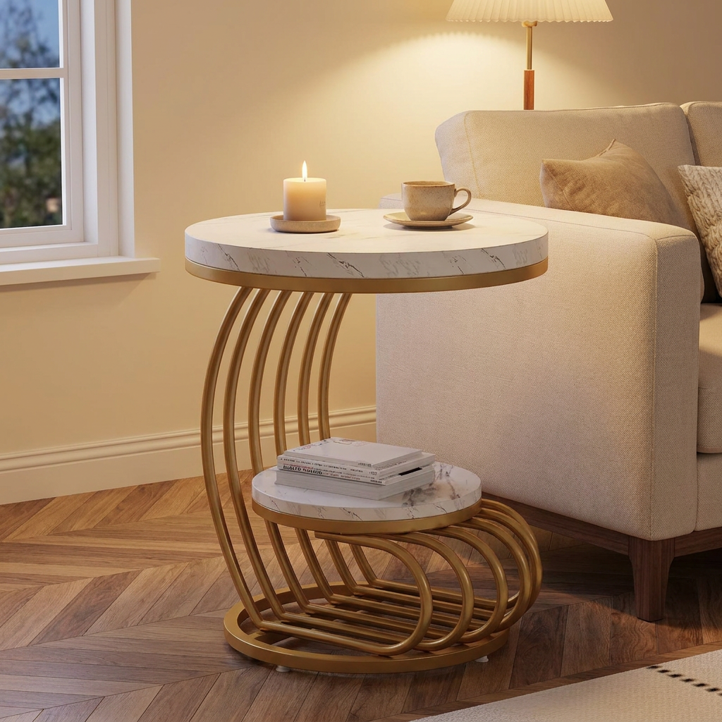 Gilda end table - lifestyle evening