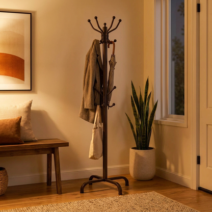 Hollis coat rack - lifestyle evening