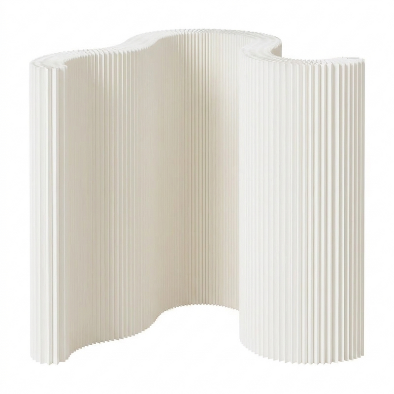Pleat room divider - white background