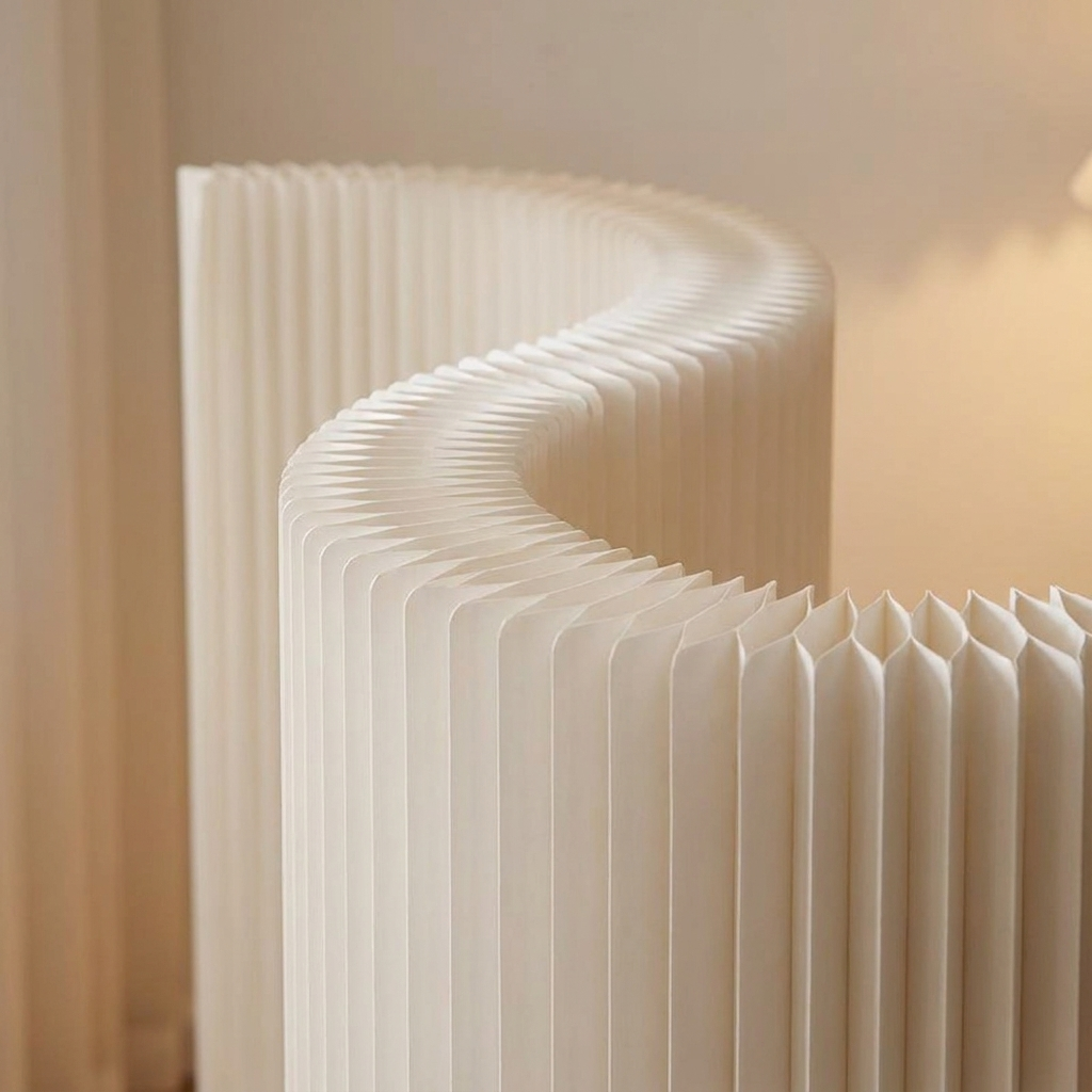 Pleat room divider - detail close-up