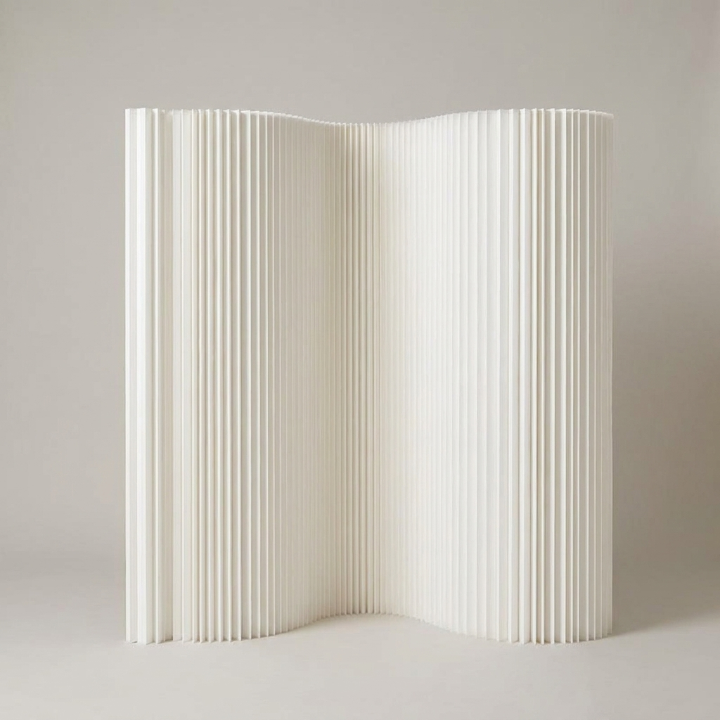 Pleat room divider - front view