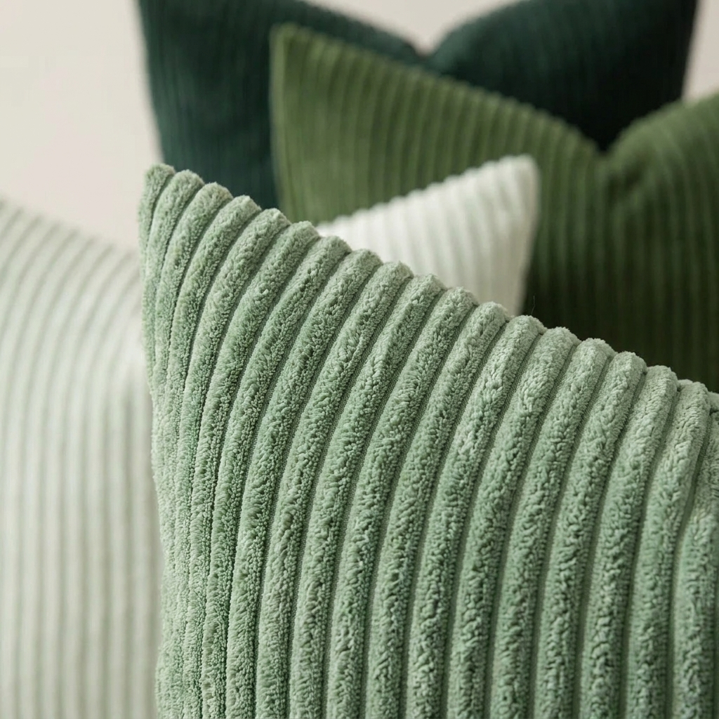 Moss pillow covers - detail