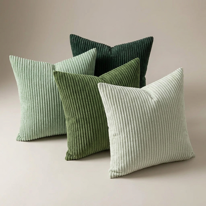 Moss pillow covers - overhead view