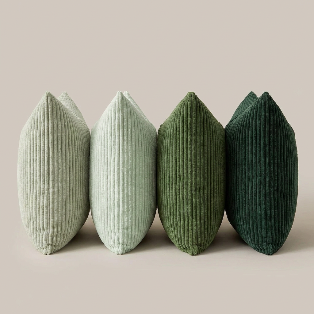 Moss pillow covers - side profile