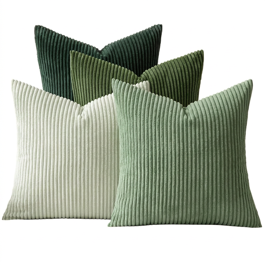 Moss pillow covers - white background