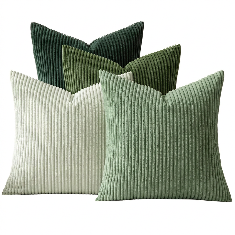 Moss pillow covers - white background