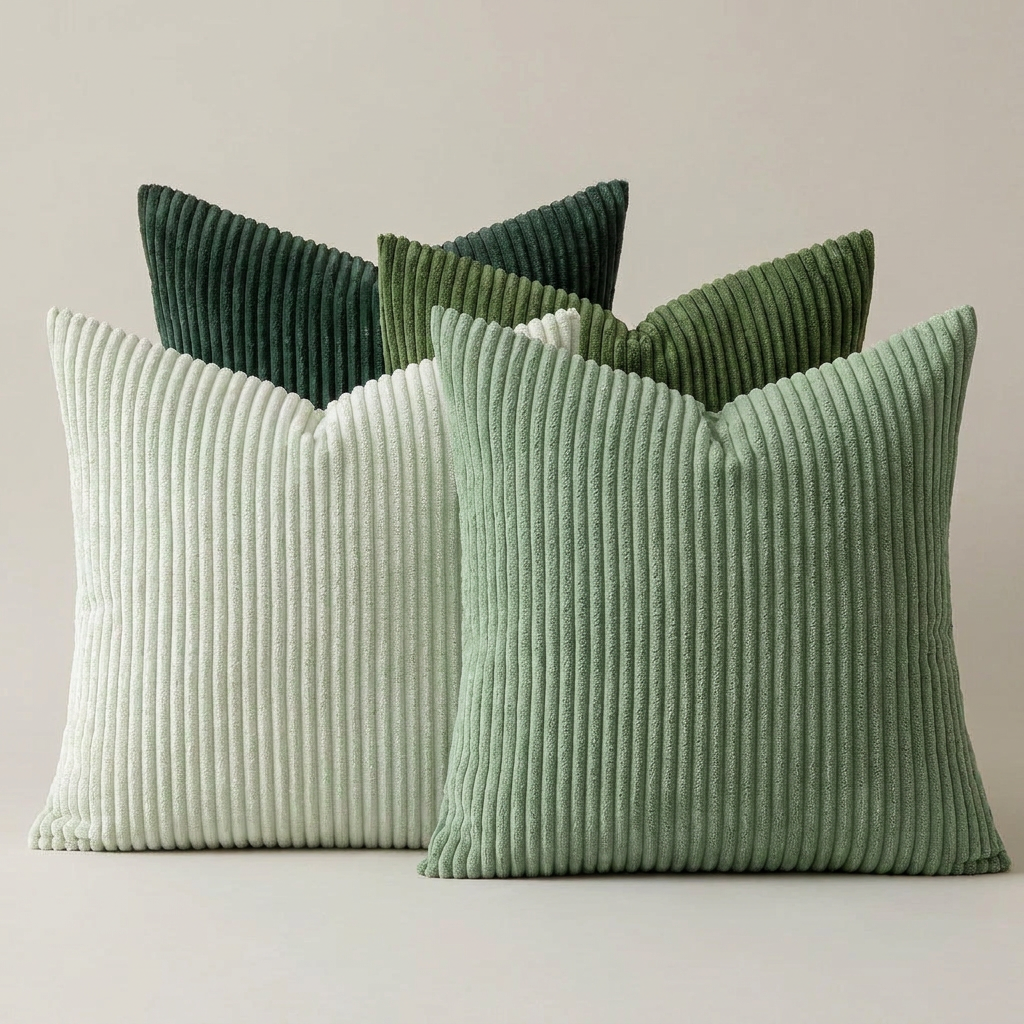 Moss pillow covers - front view