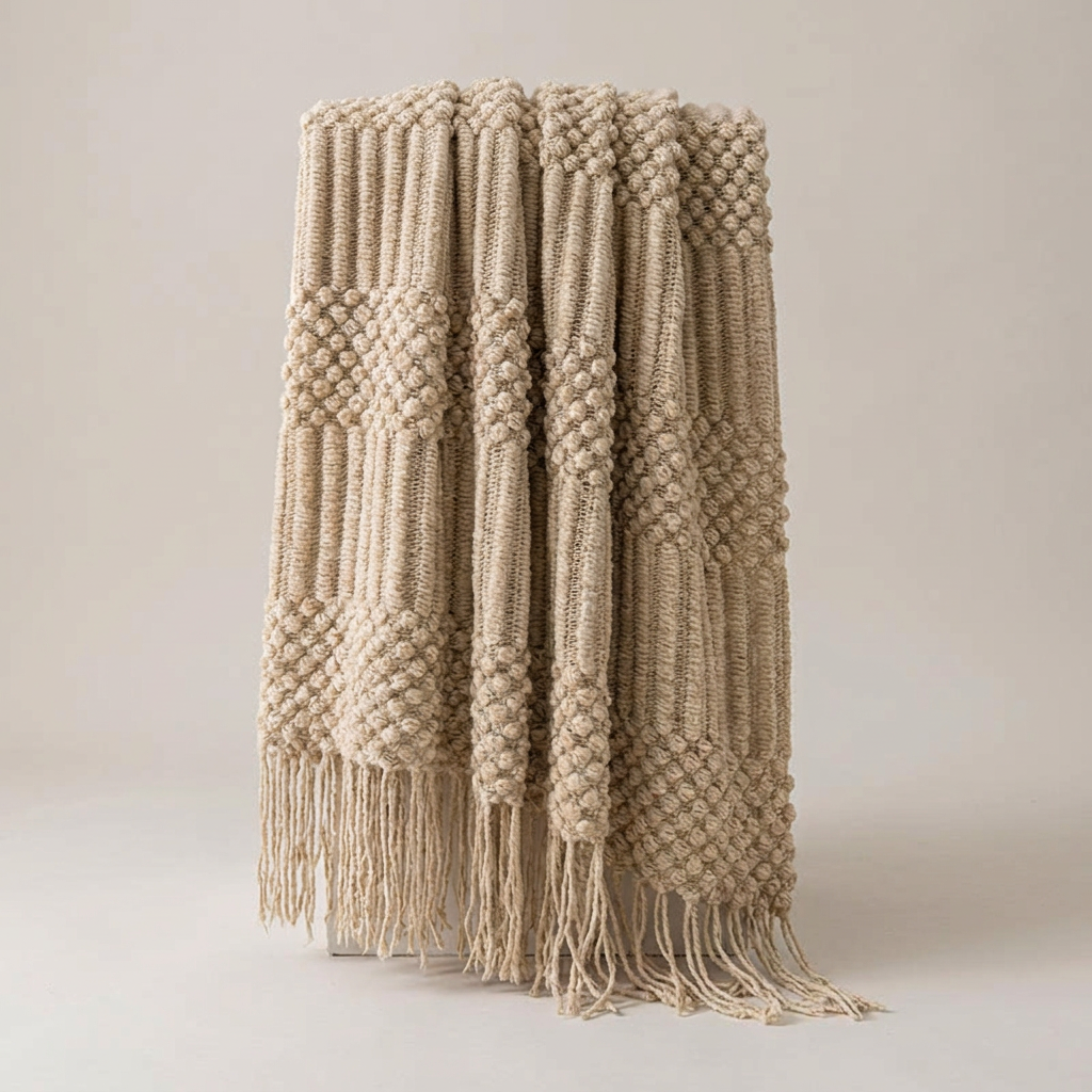 Brae throw blanket - side profile
